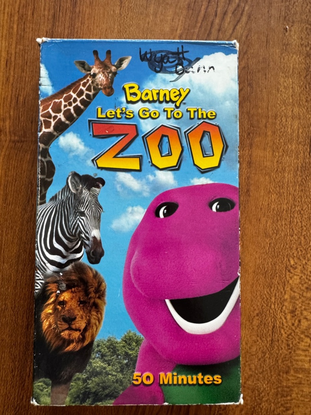 Barney Let's Go To The Zoo VHS - Bright Purple Cover